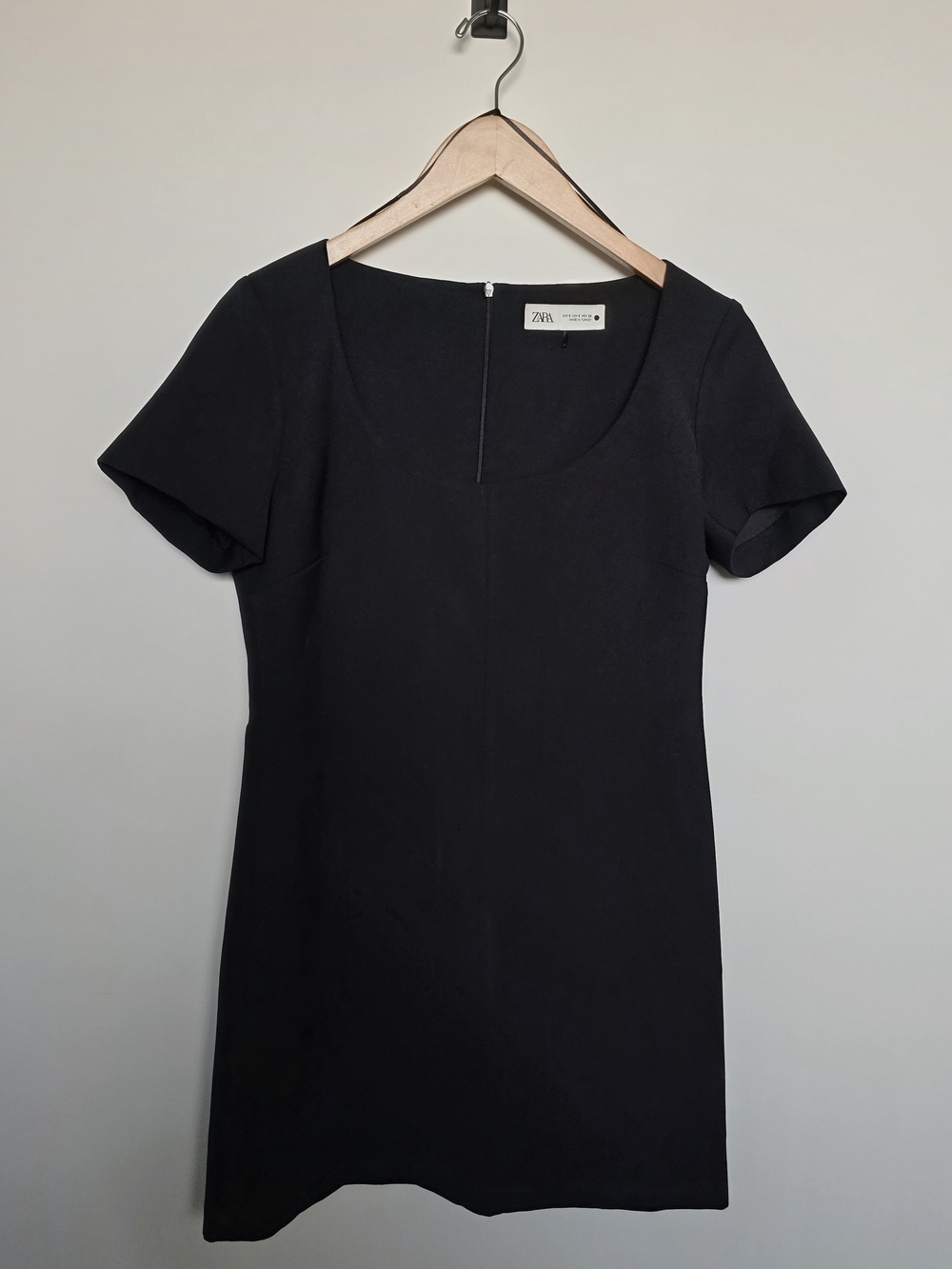 Zara Black Scoop Neck Mini Dress